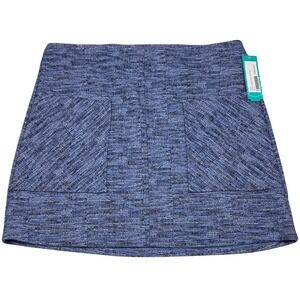 Kaileigh Mini Skirt Womens Textured Pockets Stretch‎ Large Chic Coastal Nautical